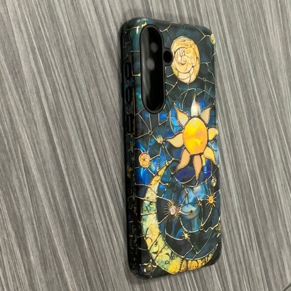 Samsung Galaxy S24 Plus Mosaic Star, Moon & Sun Tough Case in Gloss - Picture 2 of 5